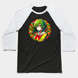 Juneteenth Anime girl Baseball T-Shirt